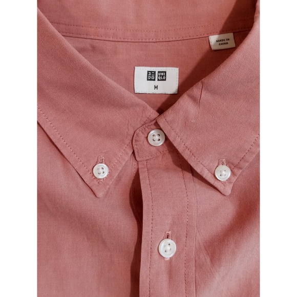 Uniqlo Other - Uniqlo Oxford Button Down Crisp 100% Cotton Size M Pink/Light Brick. Excellent